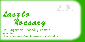 laszlo mocsary business card
