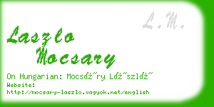 laszlo mocsary business card